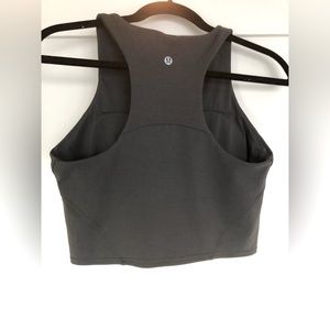 Lululemon Invigorate Training Tank Cropped Graphite Gray 10